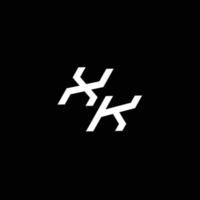 xk Logo Monogramm mit oben zu Nieder Stil modern Design Vorlage vektor