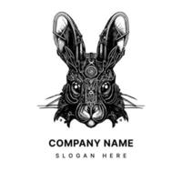 Hase Hase Logo Steampunk ist ein wunderlich und kreativ Symbol von Neugierde und Einfallsreichtum. es Mischungen das Charme von ein klassisch Hase mit ein futuristisch Steampunk ästhetisch vektor