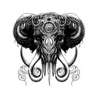 mammut elefant logotyp är en slående symbol av styrka och elasticitet, frammanande en känsla av kraft och stabilitet för de varumärke den representerar vektor