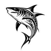 haj stam- tatuering design för de orädd rovdjur av de hav vektor