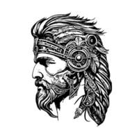 Gladiator Logo schildert ein mächtig und heftig Krieger im traditionell römisch Kleidung, Darstellen Stärke, Mut, und Wettbewerbsfähigkeit vektor