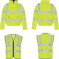 realistische Hi-Vis-Jacken vektor