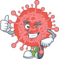 ein Karikatur Charakter von Coronavirus Katastrophe vektor