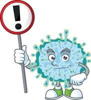 ein Karikatur Charakter von Coronavirus Krankheit vektor