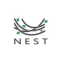 Vogel Nest Logo Symbol Illustration Design Vorlage, zum Vogel Bauernhof, Vogel Geschäft, Vogel Haus, Vogel Erhaltung mit modern minimalistisch Vektor Konzept