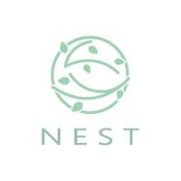 Vogel Nest Logo Symbol Illustration Design Vorlage, zum Vogel Bauernhof, Vogel Geschäft, Vogel Haus, Vogel Erhaltung mit modern minimalistisch Vektor Konzept