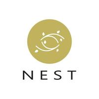 Vogel Nest Logo Symbol Illustration Design Vorlage, zum Vogel Bauernhof, Vogel Geschäft, Vogel Haus, Vogel Erhaltung mit modern minimalistisch Vektor Konzept