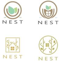 Vogel Nest Logo Symbol Illustration Design Vorlage, zum Vogel Bauernhof, Vogel Geschäft, Vogel Haus, Vogel Erhaltung mit modern minimalistisch Vektor Konzept