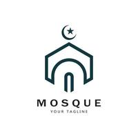 islamisch Moschee Logo Vektor Symbol Vorlage