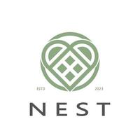 Vogel Nest Logo Symbol Illustration Design Vorlage, zum Vogel Bauernhof, Vogel Geschäft, Vogel Haus, Vogel Erhaltung mit modern minimalistisch Vektor Konzept