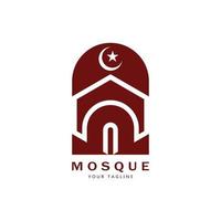 islamisch Moschee Logo Vektor Symbol Vorlage