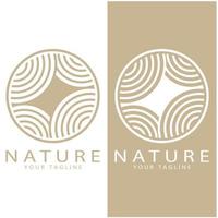 natur vektor logotyp. med träd, floder, hav, berg, företag emblem, resa märken, ,ekologisk hälsa