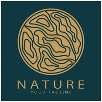 natur vektor logotyp. med träd, floder, hav, berg, företag emblem, resa märken, ,ekologisk hälsa