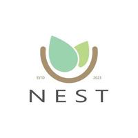 Vogel Nest Logo Symbol Illustration Design Vorlage, zum Vogel Bauernhof, Vogel Geschäft, Vogel Haus, Vogel Erhaltung mit modern minimalistisch Vektor Konzept