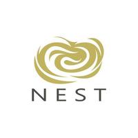 Vogel Nest Logo Symbol Illustration Design Vorlage, zum Vogel Bauernhof, Vogel Geschäft, Vogel Haus, Vogel Erhaltung mit modern minimalistisch Vektor Konzept