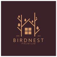 Vogel Nest Logo Symbol Illustration Design Vorlage, zum Vogel Bauernhof, Vogel Geschäft, Vogel Haus, Vogel Erhaltung mit modern minimalistisch Vektor Konzept