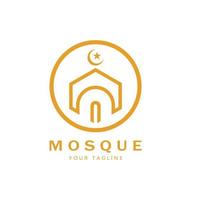 islamisch Moschee Logo Vektor Symbol Vorlage