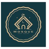 islamisch Moschee Logo Vektor Symbol Vorlage