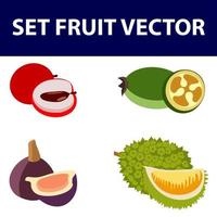 frukt ikon uppsättning, vektor Färg frukt isolerat symboler samling.