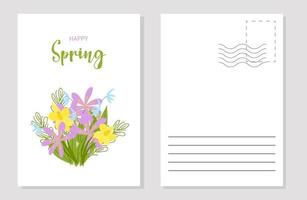 das Layout von das Frühling Postkarte. Vorlage. vektor