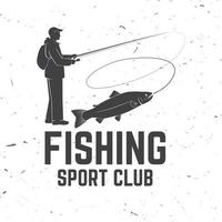 fiske sport klubb. vektor illustration.