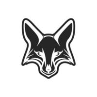 schwarz und Weiß Fuchs Logo Vektor perfekt zum branding Ihre Geschäft elegant.