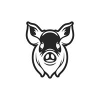 elegant schwarz und Weiß Schwein Logo Vektor zum Ihre Marke Identität.