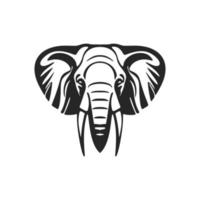 elegant logotyp av svart och vit elefant för branding din företag. vektor