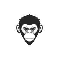 logotyp av svart och vit apa design perfekt för branding din företag med raffinemang. vektor
