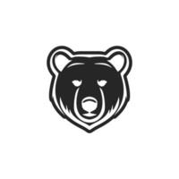 en elegant svart och vit Björn vektor logotyp.