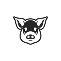 ein elegant Logo im schwarz und Weiß mit ein Schwein, perfekt zum Ihre Marke. vektor