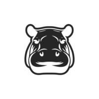 anspruchsvoll Nilpferd Vektor Logo im schwarz und Weiß zum Ihre Marke.