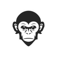 ein elegant Logo mit ein schwarz und Weiß Affe Vektor, perfekt zum Ihre Marke. vektor