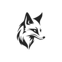 ein glatt Fuchs Vektor Logo, schwarz und Weiss, zum Ihre Marke Bild.