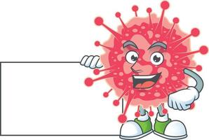 ein Karikatur Charakter von Coronavirus Notfall vektor