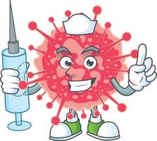 en tecknad serie karaktär av coronavirus nödsituation vektor