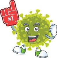 ein Karikatur Charakter von global Coronavirus Ausbruch vektor