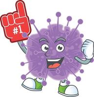 ein Karikatur Charakter von Coronavirus Grippe vektor