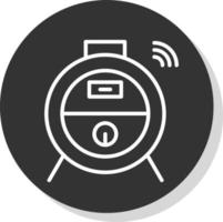 Roboter-Vakuum-Vektor-Icon-Design vektor