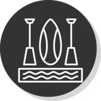 Paddleboarding-Vektor-Icon-Design vektor