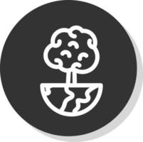 Welt Bäume Vektor-Icon-Design vektor