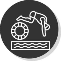 Rettungsschwimmer-Vektor-Icon-Design vektor