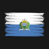 Bürste für San Marino-Flagge vektor