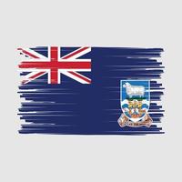 falkland öar flagga borsta vektor
