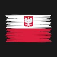 Polen Flagge Pinsel vektor