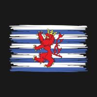 luxemburg flagge bürste vektor