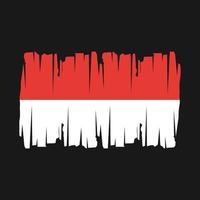 Indonesien flagga vektor illustration