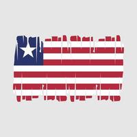 Liberia flagga vektor illustration