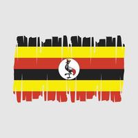 Uganda Flagge Vektor Illustration