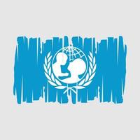 UNICEF Flagge Vektor Illustration